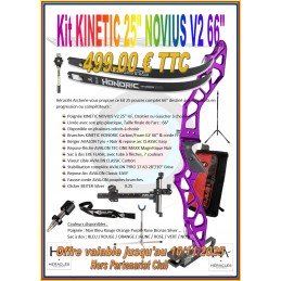 HERACLES ARCHERIE FRANCE KIT ARC RENTREE KINETIC NOVIUS 66 POUCES