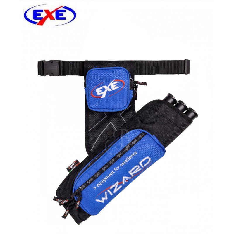 HERACLES ARCHERIE FRANCE CARQUOIS EXE AMBIDEXTRE WIZARD REV LA BREDE BORDEAUX BLEU