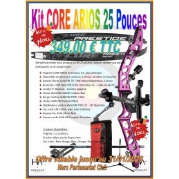 HERACLES ARCHERIE KITS DE NOEL ARC CLASSIQUE CORE ARIOS 25 POUCES SAC A DOS EXE FLASH