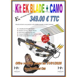 KIT DE NOEL 2025 ARBALETE COMPOUND EK POELANG BLADE + PLUS CAMO HOUSSE MAXIMAL SCORPIO