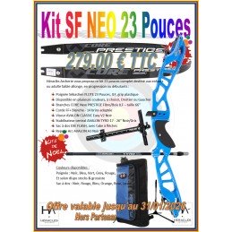 HERACLES ARCHERIE KITS DE NOEL ARC CLASSIQUE SEBASTIEN FLUTE 23 POUCES SAC A DOS EXE FLASH POIGNEE NEO