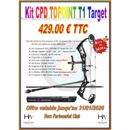 HERACLES ARCHERIE FRANCE KITS NOEL 2025 CIBLE TOPOINT T1 TARGET