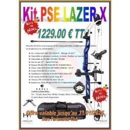 HERACLES ARCHERIE FRANCE KIT NOEL COMPOUND CIBLE PSE LAZER-X POWR 30-40 LBS