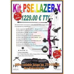 HERACLES ARCHERIE FRANCE KIT NOEL COMPOUND CIBLE PSE LAZER-X POWR 50-60 LBS