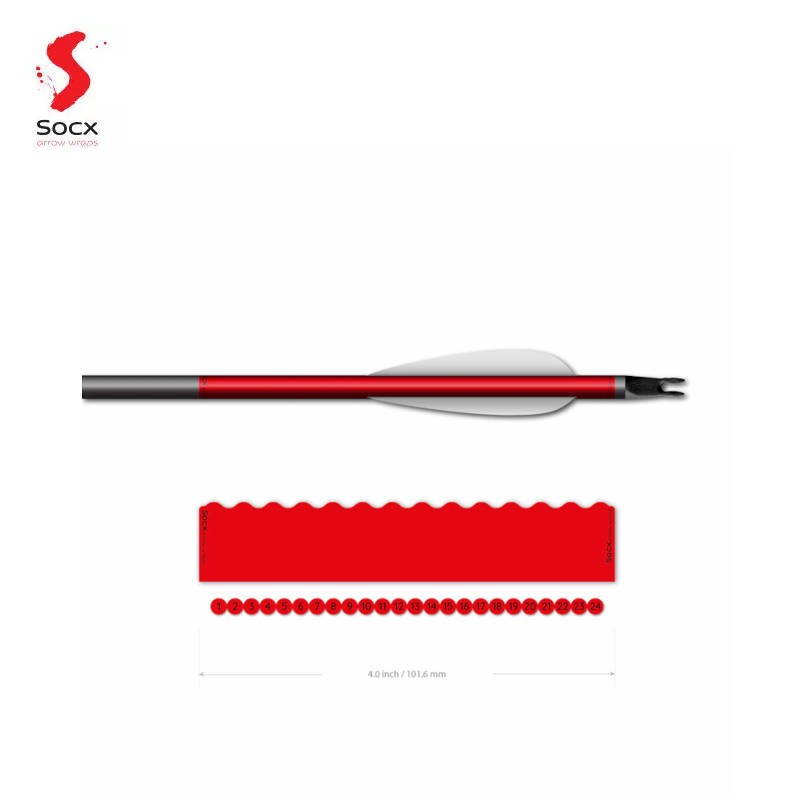 HERACLES ARCHERIE BORDEAUX FRANCE MENETROL CLERMONT WRAPS SOCX 5.5 MM FLUOR COLOR ROUGE