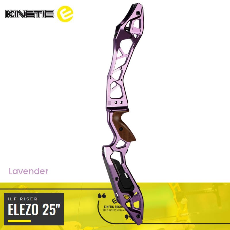 HERACLES ARCHERIE FRANCE BORDEAUX POIGNEE CIBLE BAREBOW HYBRID KINETIC 2024 ELEZO 25 POUCES ALUMINIUM LAVENDER