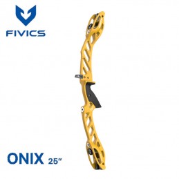 HERACLES ARCHERIE FRANCE BORDEAUX FIVICS POIGNEE CNC ONIX 25 POUCES LA BREDE MENETROL PEINTE JAUNE