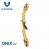 HERACLES ARCHERIE FRANCE BORDEAUX FIVICS POIGNEE CNC ONIX 25 POUCES LA BREDE MENETROL PEINTE JAUNE