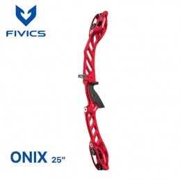 HERACLES ARCHERIE FRANCE BORDEAUX FIVICS POIGNEE CNC ONIX 25 POUCES LA BREDE MENETROL PEINTE ROUGE RED
