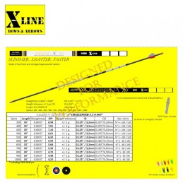 HERACLES ARCHERIE BORDEAUX FRANCE TUBES CARBONE X-LINE CHALLENGER 3.2 CARBON 40 T