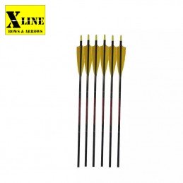 X-LINE FLECHE PHANTOM PLUMES NATURELLES HERACLES ARCHERIE FRANCE LIGNE LA BREDE MENETROL