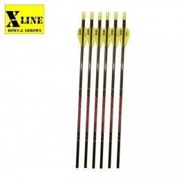 X-LINE FLECHE PHANTOM PLUMES PLASTIQUES HERACLES ARCHERIE FRANCE LIGNE LA BREDE MENETROL