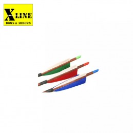 X-LINE XLINE PLUMES NATURELLES SHIELD 4 POUCES HERACLES ARCHERIE LIGNE LA BREDE FRANCE CLERMONT