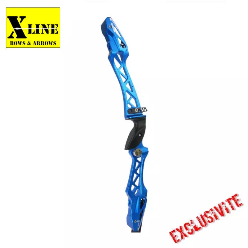 HERACLES ARCHERIE FRANCE BORDEAUX POIGNEE CLASSIQUE BAREBOW X-LINE XLINE HORIZON 25 POUCES BLEU