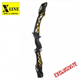 HERACLES ARCHERIE MENETROL LA BREDE BORDEAUX POIGNEE X-LINE HORIZON 25 POUCES BI COLORE BLACK GOLD