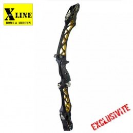 HERACLES ARCHERIE MENETROL LA BREDE BORDEAUX POIGNEE X-LINE HORIZON 25 POUCES BI COLORE BLACK GOLD