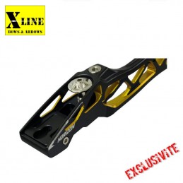 HERACLES ARCHERIE MENETROL LA BREDE BORDEAUX POIGNEE X-LINE HORIZON 25 POUCES BI COLORE BLACK GOLD