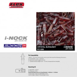 HERACLES ARCHERY FRANCE MENETROL BORDEAUX ENCOCHE FLEX I-NOCK LARGE COULEUR CRYSTAL BURGUNDY