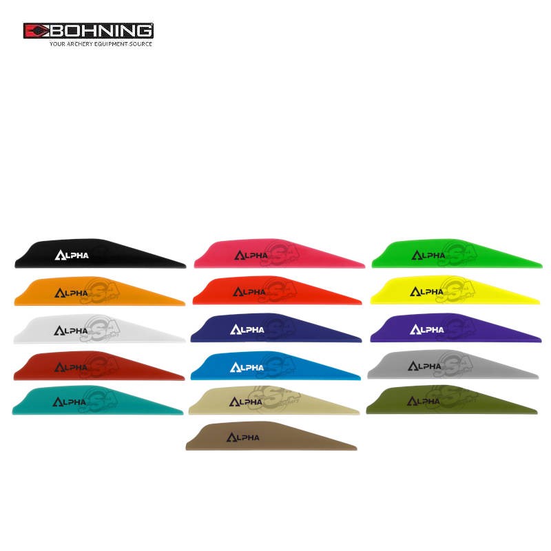 BOHNING PLUME PLASTIQUE ALPHA 2.8 POUCES HERACLES ARCHERIE LIGNE FRANCE BORDEAUX LA BREDE CHASSE