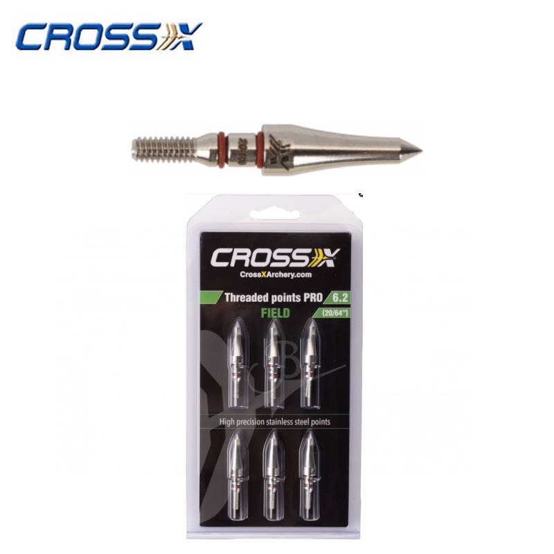 CROSS-X POINTES A VISSER PRO INOX FIELD  HERACLES ARCHERIE FRANCE LIGNE CHASSE EQUIPEMENT