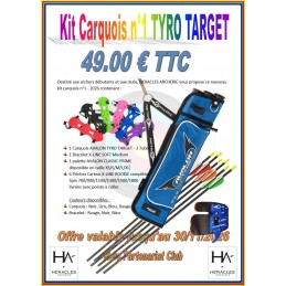 KIT CARQUOIS 1 AVALON TYRO TARGET HERACLES ARCHERIE FRANCE