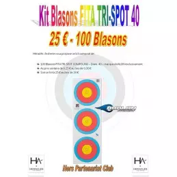 LOT DE 100 FITA TRI SPOT...