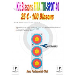 LOT DE 100 FITA TRI SPOT...