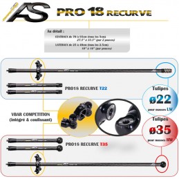 STABILISATION AS PRO 18 RECURVE ARC SYSTEME T22 T35 HERACLES ARCHERIE BORDEAUX