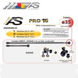 ARC SYSTEME PRO 16 COMPOUND ONE BAR REGLABLE HERACLES ARCHERIE FRANCE LA BREDE T35