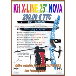 KIT X-LINE NOVA 25 POUCES HERACLES ARCHERIE FRANCE BORDEAUX DEBUTANT RENTREE 2023 XCITE AVALON STREAMER