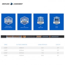 HERACLES ARCHERIE FRANCE BORDEAUX CLERMONT FERRAND TUBES CARBONE SKYLON BRUXX DI 8.0