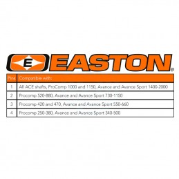 HERACLES ARCHERIE FRANCE BORDEAUX LA BREDE EASTON ADAPTATEUR PIN 4 MM ACE PROCOMP AVANCE SPORT