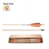 HERACLES ARCHERIE FLECHES BOIS PLUMES NATURELLES BUCK TRAIL DE LUXE EPICEA BORDEAUX MENETROL