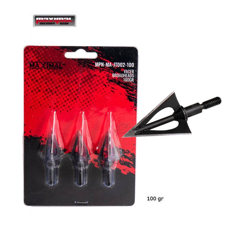 HERACLES ARCHERIE BORDEAUX MENETROL CLERMONT LAMES DE CHASSE MAXIMAL VACER 100 GR