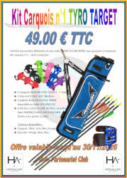 HERACLES ARCHERIE KITS PROMO RENTREE 2023 CARQUOIS FRANCE LIGNE CLUBS LA BREDE MENETROL KIT CARQUOIS 2026 RENTREE NR 1
