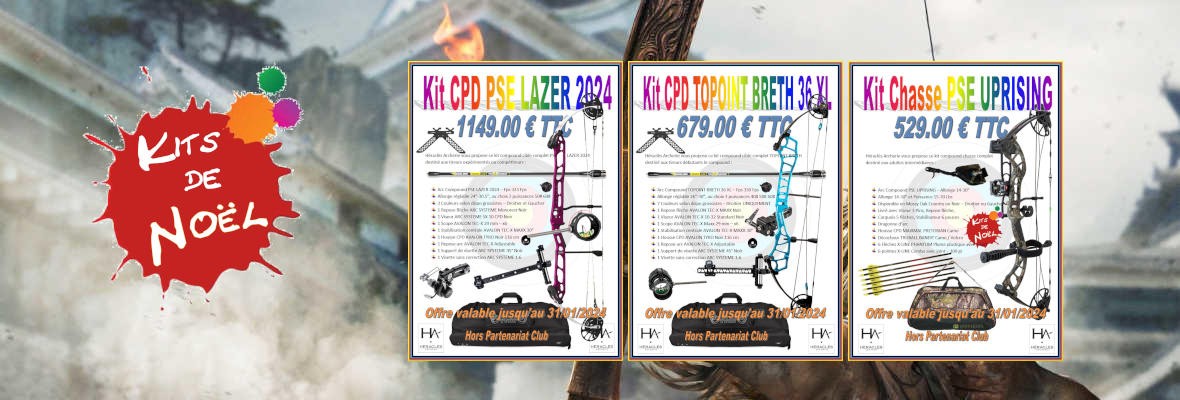 Venez découvrir nos kits Compound CIBLE & CHASSE pour ce Noël 2023 !